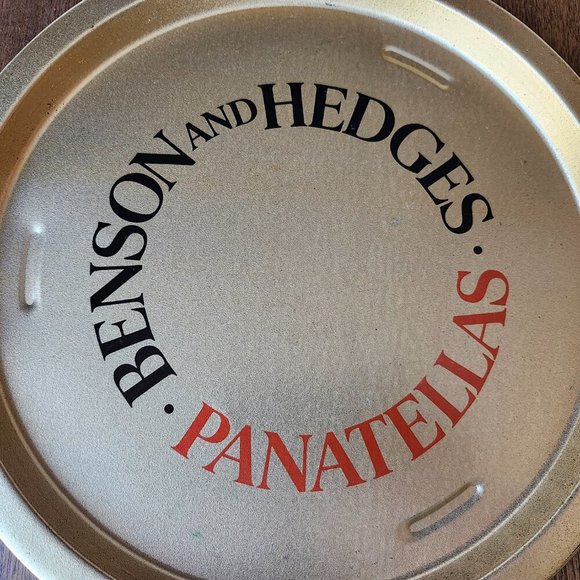 BENSON AND HEDGES PANATELLAS Metal Bar Tray Serving Tray Gold Tone - Picture 2 of 6